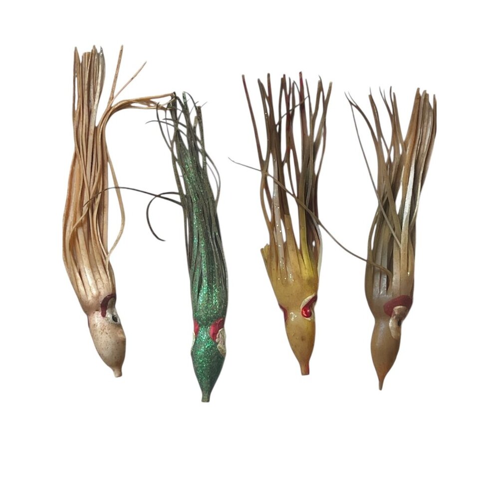 Offshore Squid Angler Fishing Lure Skirt Set of 6 & 1 Big Game Lure Bullet VTG - Picture 4 of 6